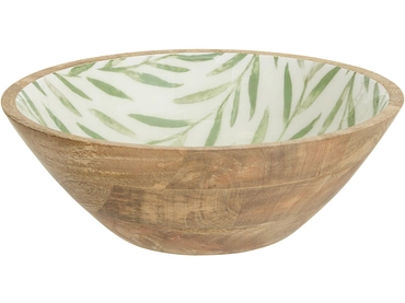 Salatschüssel INAYA massives holz grün Salatschüssel INAYA massives holz grün