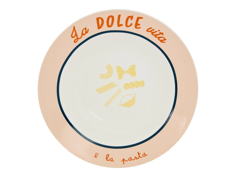 Assiette creuse PASTA porcelaine multicolore Assiette creuse PASTA porcelaine multicolore