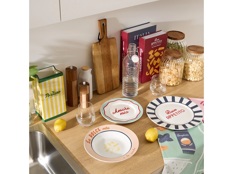 Assiette creuse PASTA porcelaine multicolore Assiette creuse PASTA porcelaine multicolore