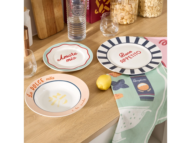 Assiette creuse PASTA porcelaine multicolore Assiette creuse PASTA porcelaine multicolore