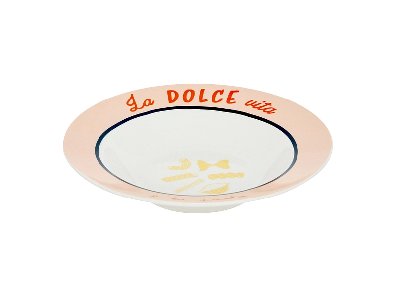 Assiette creuse PASTA porcelaine multicolore Assiette creuse PASTA porcelaine multicolore
