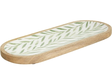 Plat de présentation INAYA bois massif vert