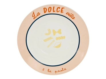 Assiette creuse PASTA porcelaine multicolore