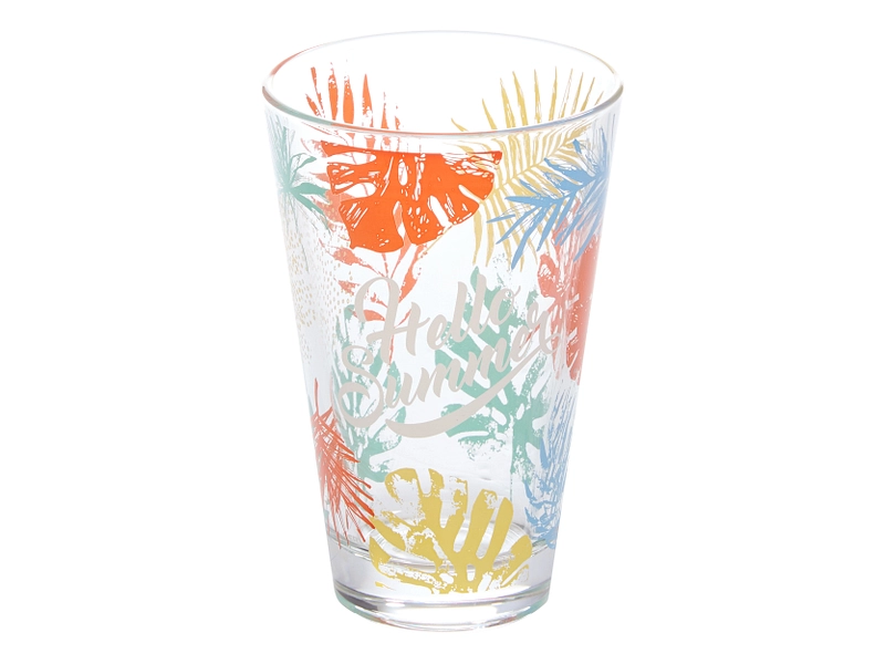 Wasserglas HELLO SUMMER 1 Stück mehrfarbig 0.31 L