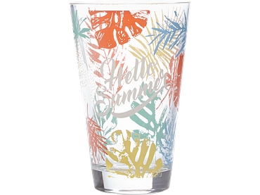Wasserglas HELLO SUMMER 1 Stück mehrfarbig 0.31 L