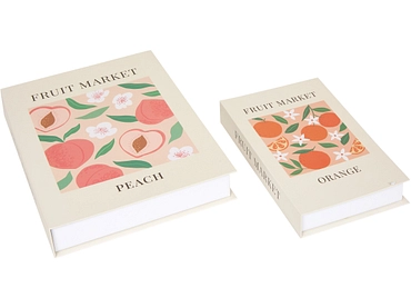 Set mit Deko-Dosen FRUITY beige