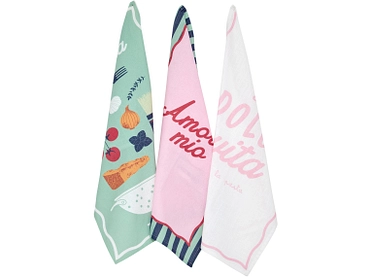 Set 3 torchons DELLA coton multicolore