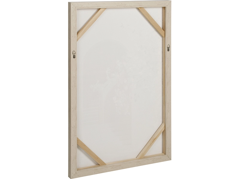 Toile imprimée et peinte main EVASION 1 pièce beige