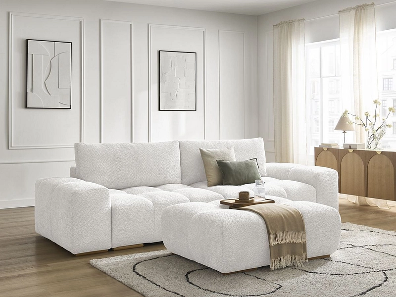 Canapé 3 places avec pouf BOBOCHIC ANAKIN