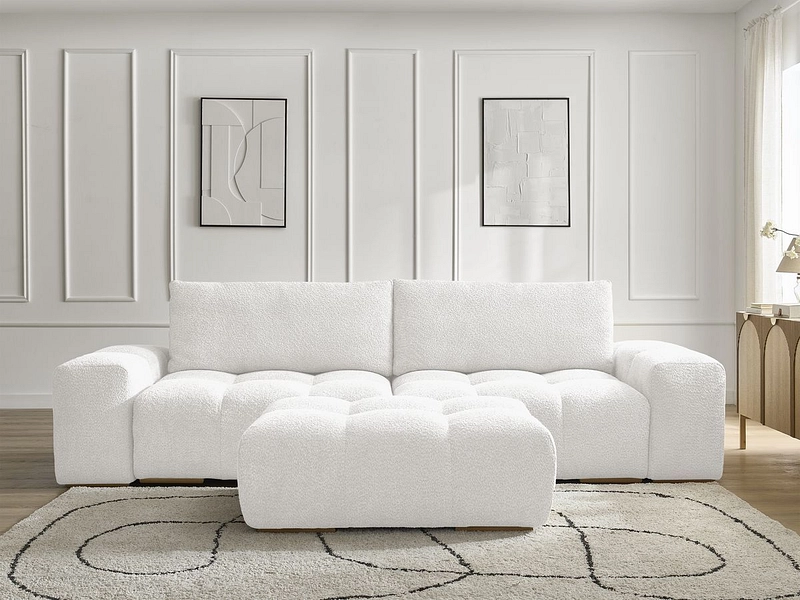Canapé 3 places avec pouf BOBOCHIC ANAKIN