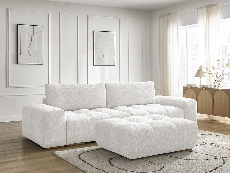 Canapé 3 places avec pouf BOBOCHIC ANAKIN
