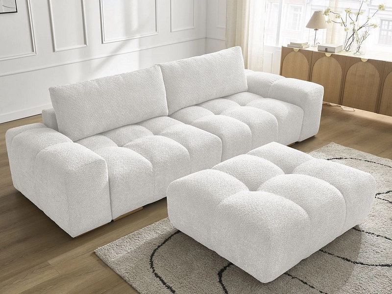 Canapé 3 places avec pouf BOBOCHIC ANAKIN