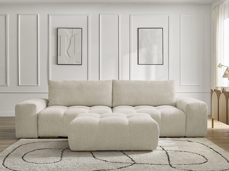 Canapé 3 places avec pouf BOBOCHIC ANAKIN