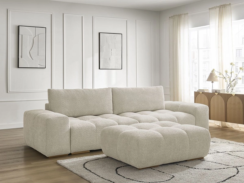 Canapé 3 places avec pouf BOBOCHIC ANAKIN