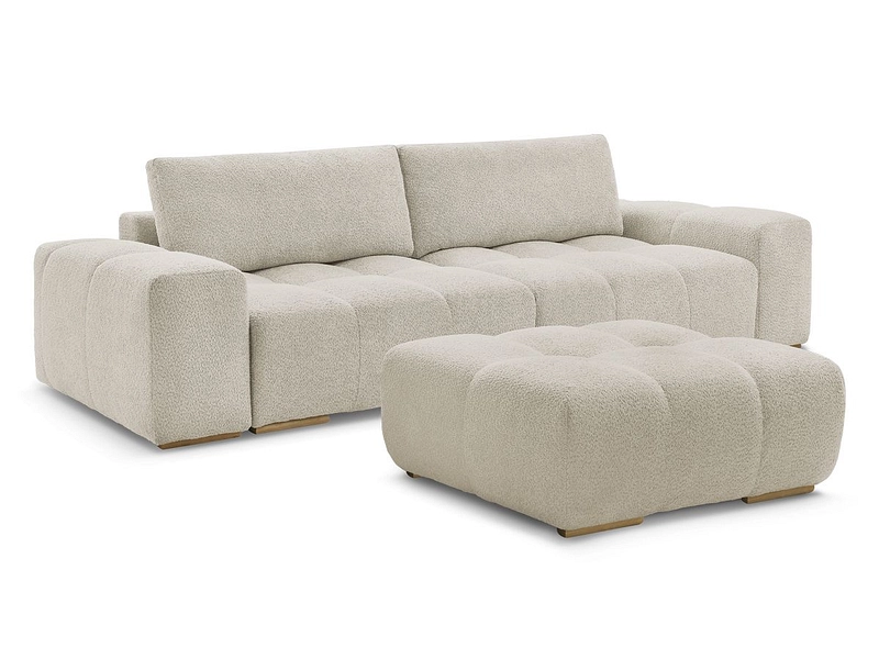 Canapé 3 places avec pouf BOBOCHIC ANAKIN