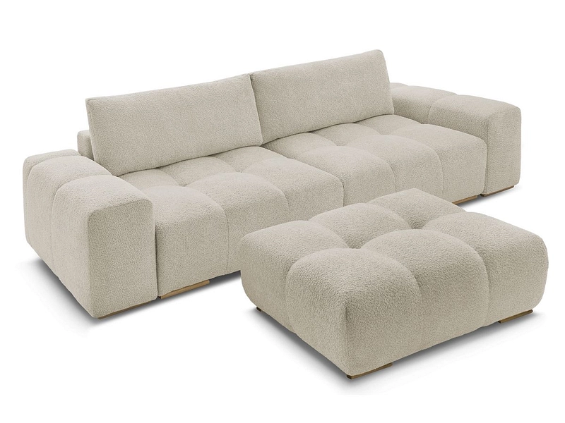 Canapé 3 places avec pouf BOBOCHIC ANAKIN