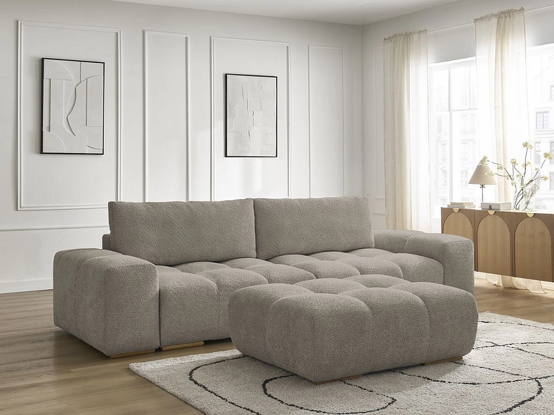 Canapé 3 places avec pouf BOBOCHIC ANAKIN