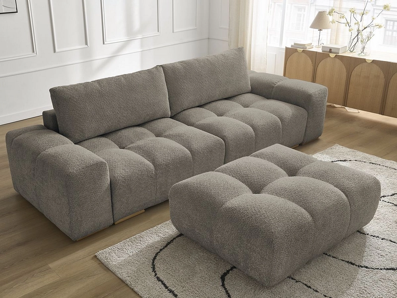 Canapé 3 places avec pouf BOBOCHIC ANAKIN