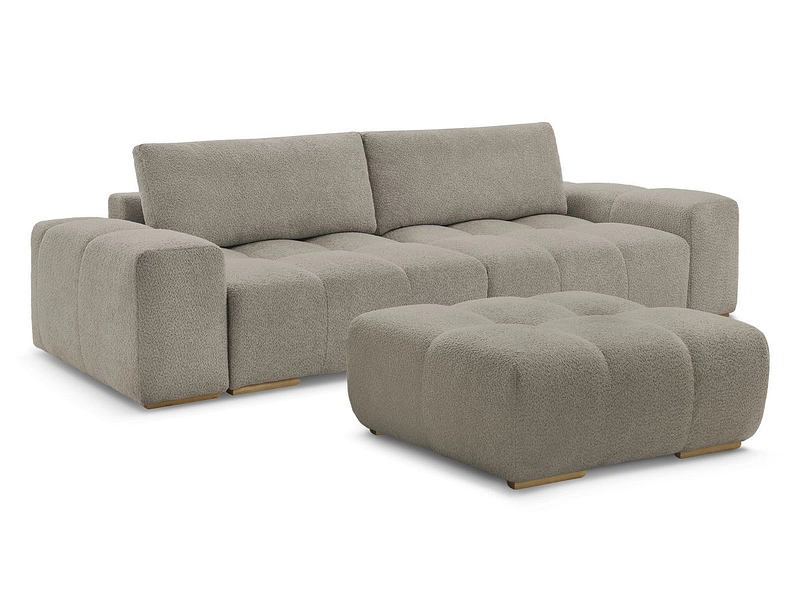 Canapé 3 places avec pouf BOBOCHIC ANAKIN