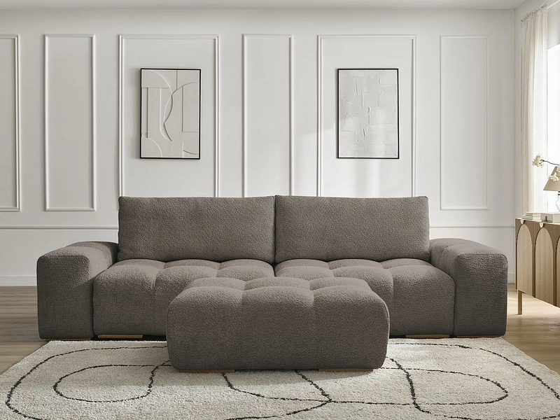 Canapé 3 places avec pouf BOBOCHIC ANAKIN