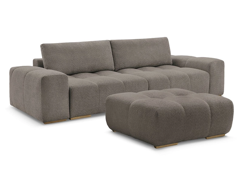 Canapé 3 places avec pouf BOBOCHIC ANAKIN