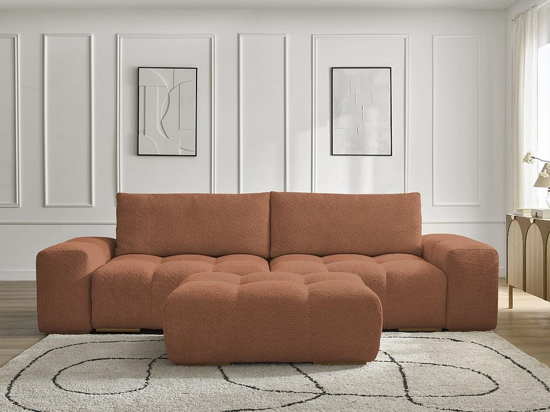 Canapé 3 places avec pouf BOBOCHIC ANAKIN