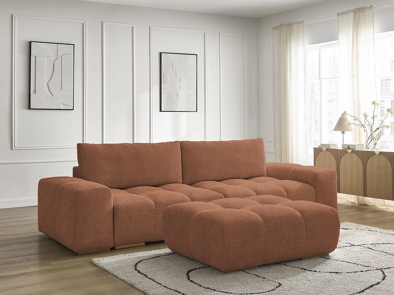 Canapé 3 places avec pouf BOBOCHIC ANAKIN