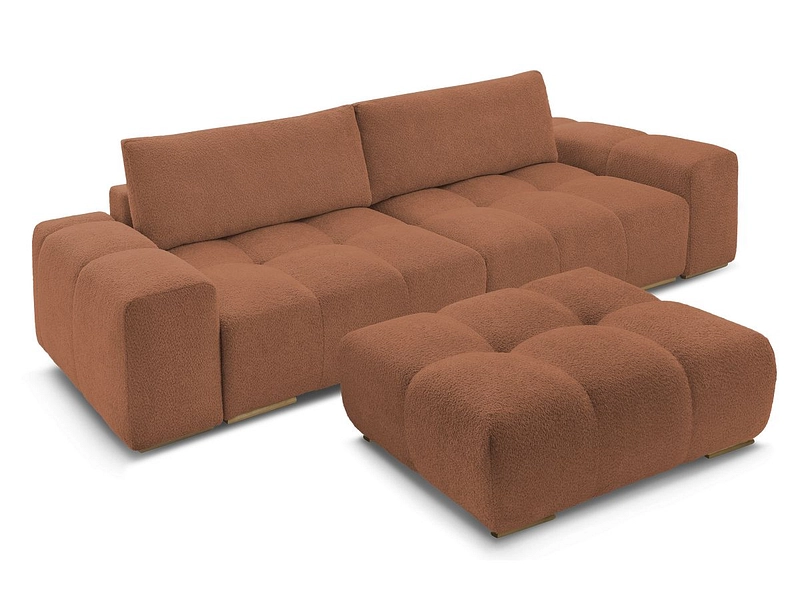 Canapé 3 places avec pouf BOBOCHIC ANAKIN