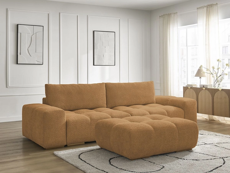 Canapé 3 places avec pouf BOBOCHIC ANAKIN