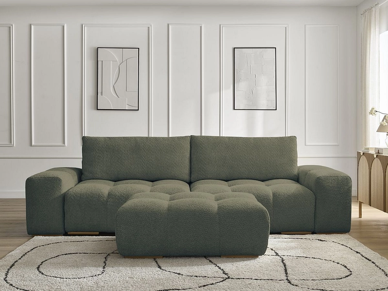 Canapé 3 places avec pouf BOBOCHIC ANAKIN