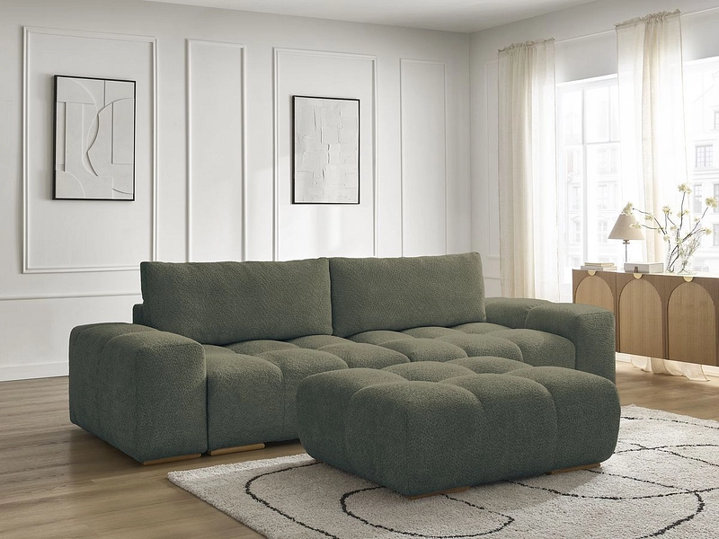 Canapé 3 places avec pouf BOBOCHIC ANAKIN