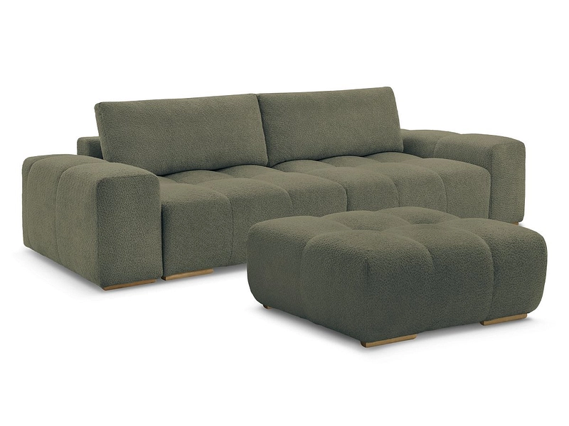 Canapé 3 places avec pouf BOBOCHIC ANAKIN