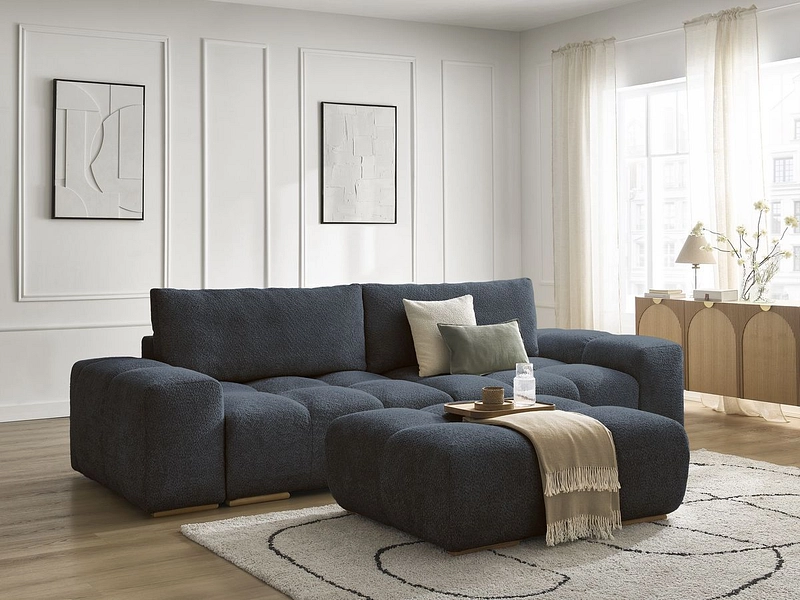 Canapé 3 places avec pouf BOBOCHIC ANAKIN
