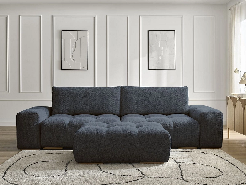 Canapé 3 places avec pouf BOBOCHIC ANAKIN