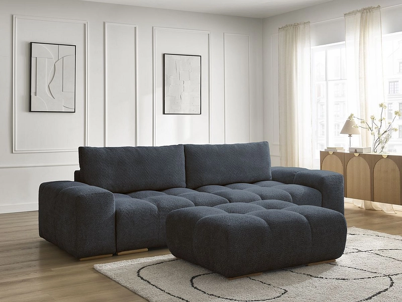 Canapé 3 places avec pouf BOBOCHIC ANAKIN