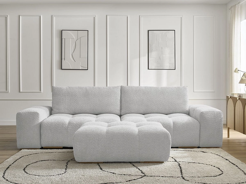 Canapé 3 places avec pouf BOBOCHIC ANAKIN