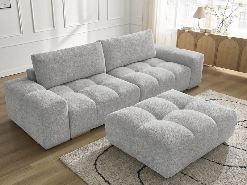 Canapé 3 places avec pouf BOBOCHIC ANAKIN