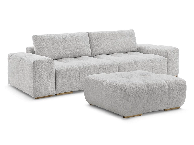 Canapé 3 places avec pouf BOBOCHIC ANAKIN