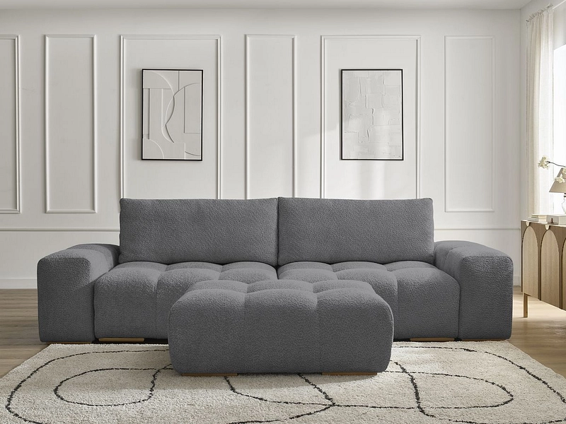 Canapé 3 places avec pouf BOBOCHIC ANAKIN