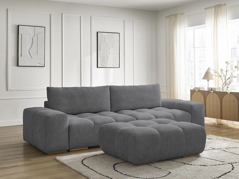 Canapé 3 places avec pouf BOBOCHIC ANAKIN