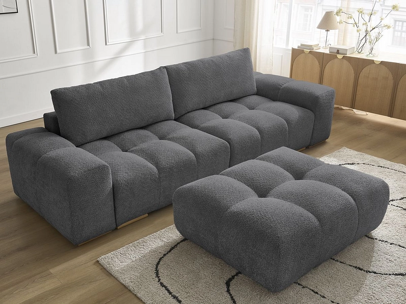 Canapé 3 places avec pouf BOBOCHIC ANAKIN