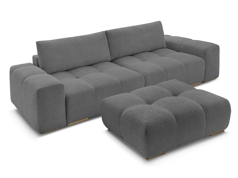 Canapé 3 places avec pouf BOBOCHIC ANAKIN