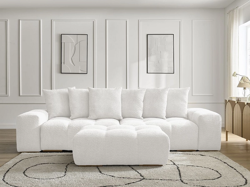 Canapé 3 places avec pouf BOBOCHIC ANAKIN