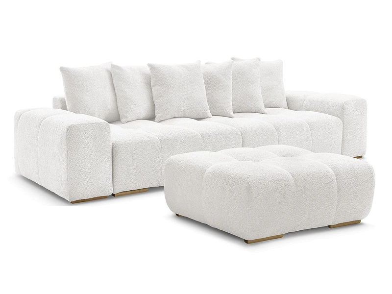 Canapé 3 places avec pouf BOBOCHIC ANAKIN