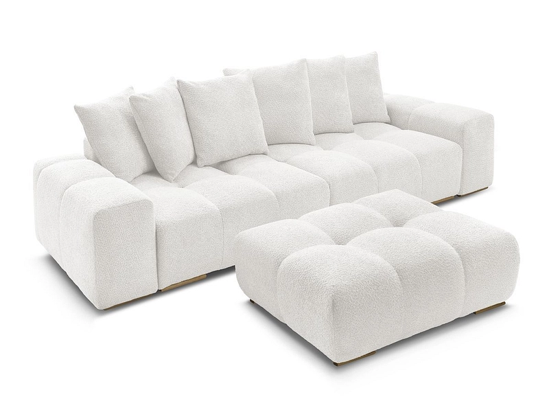 Canapé 3 places avec pouf BOBOCHIC ANAKIN