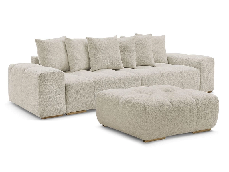 Canapé 3 places avec pouf BOBOCHIC ANAKIN