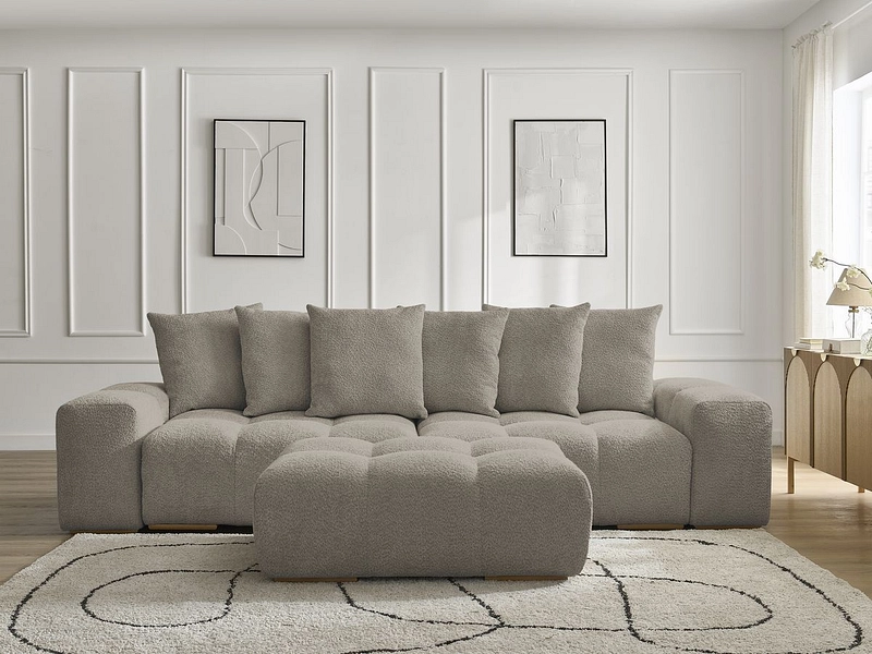 Canapé 3 places avec pouf BOBOCHIC ANAKIN