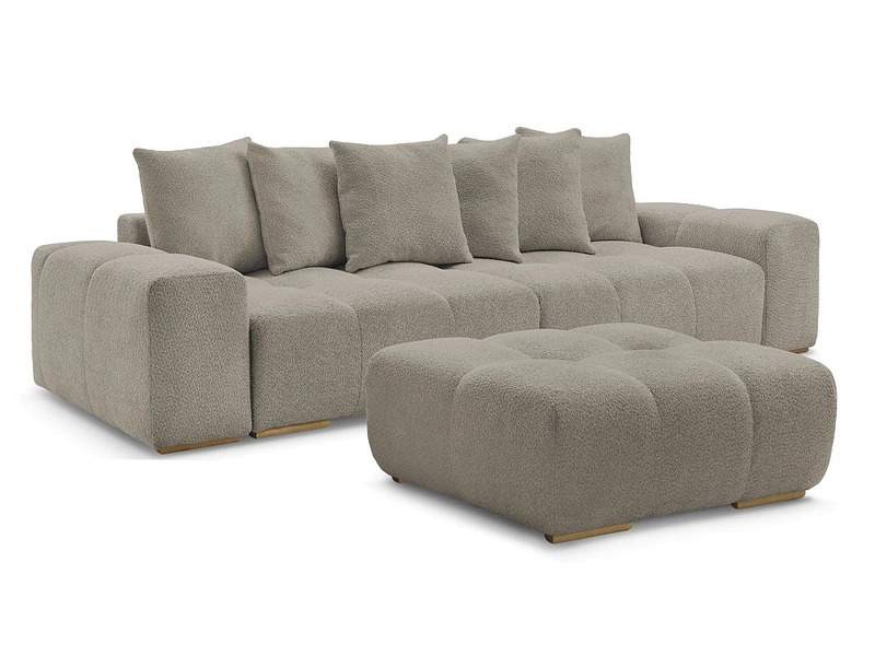 Canapé 3 places avec pouf BOBOCHIC ANAKIN