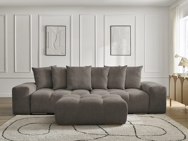 Canapé 3 places avec pouf BOBOCHIC ANAKIN