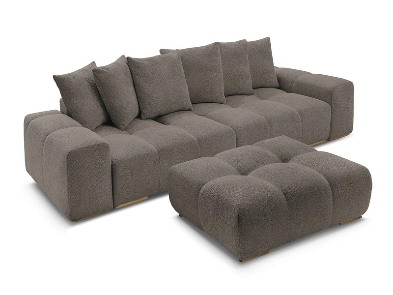 Canapé 3 places avec pouf BOBOCHIC ANAKIN